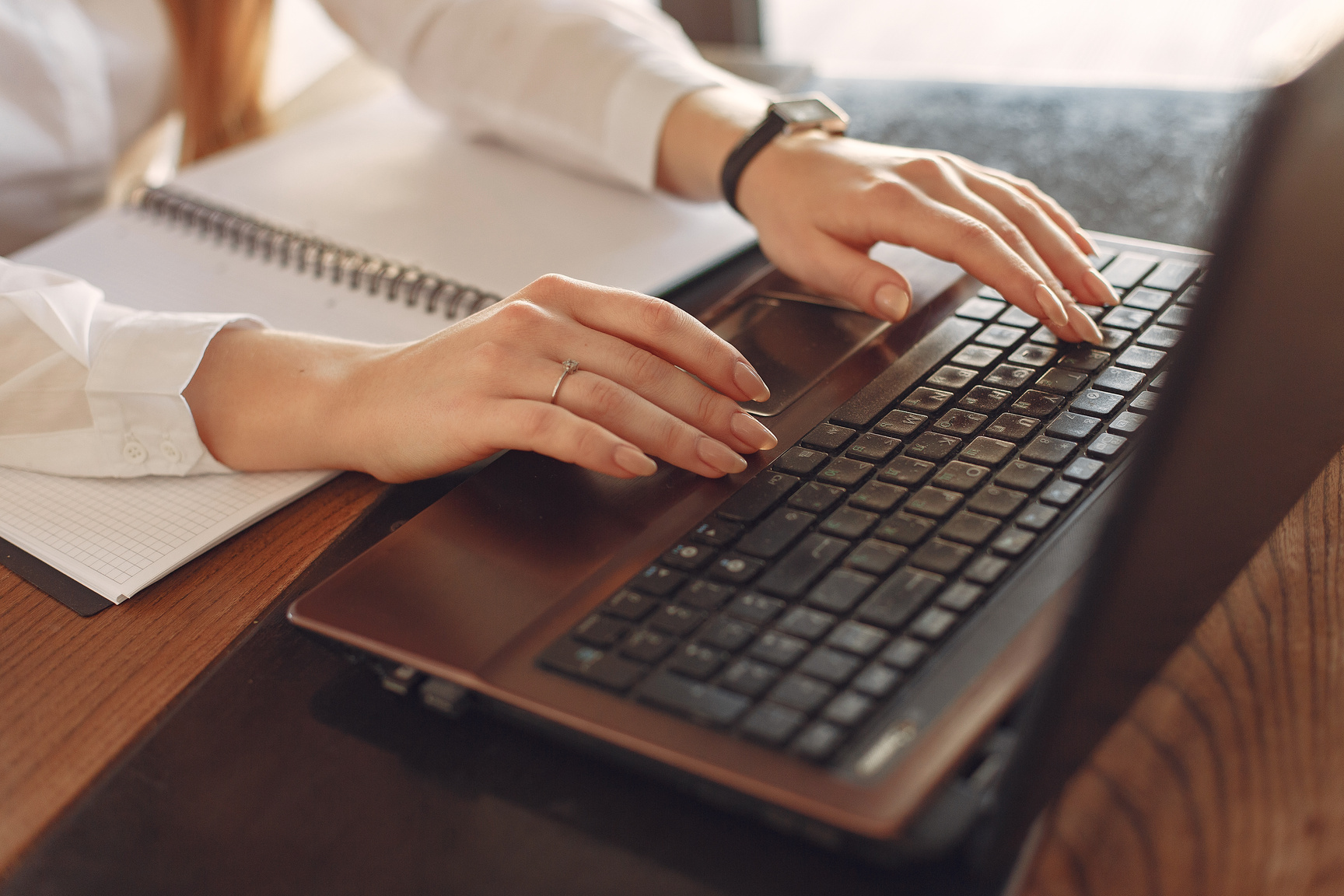 Person Using Black Laptop Computer